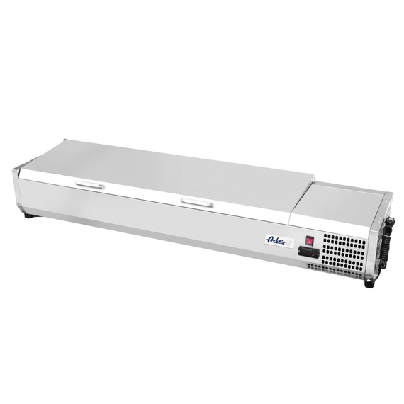 Arktic Aufsatz-Kühlvitrine Gastronorm 1/3, 6x GN 1/3, 230V/180W, 1405x420x(H)630mm