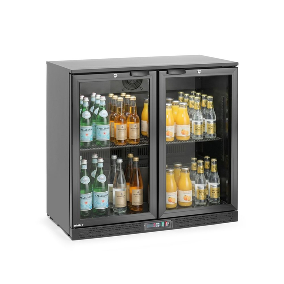 Arktic Bar-Kühlschrank mit doppelter Tür, 158L, Schwarz, 220-240V/160W, 900x530x(H)870mm