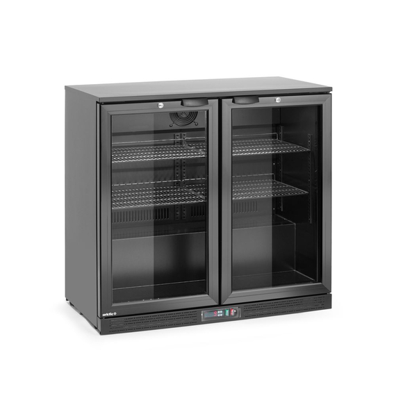 Arktic Bar-Kühlschrank mit doppelter Tür, 158L, Schwarz, 220-240V/160W, 900x530x(H)870mm