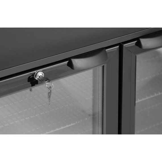 Arktic Bar-Kühlschrank mit doppelter Tür, 158L, Schwarz, 220-240V/160W, 900x530x(H)870mm