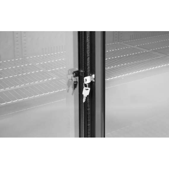 Arktic Kühlschrank mit drei Schiebetüren an der Bar , 308L, Schwarz, 220-240V/160W, 1350x520x(H)865mm