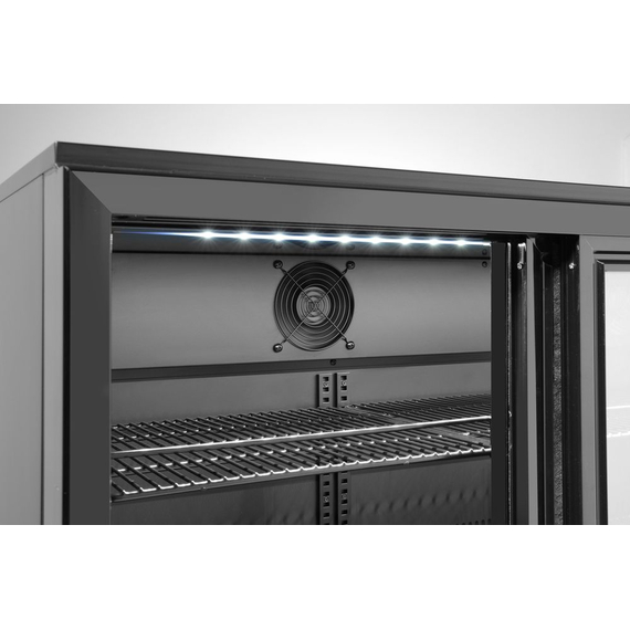 Arktic Kühlschrank mit drei Schiebetüren an der Bar , 308L, Schwarz, 220-240V/160W, 1350x520x(H)865mm