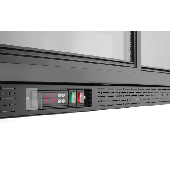 Arktic Kühlschrank mit drei Schiebetüren an der Bar , 308L, Schwarz, 220-240V/160W, 1350x520x(H)865mm