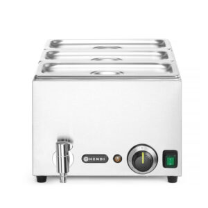 Hendi Wasserbad-Set mit Ablasshahn Ranger, GN 1/1, 230V/1000W, 605x332x(H)242mm