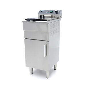 Maxima Gastro Fritteuse - 16 l - 1 Korb - mit Ablasshahn und Ständer - 230V