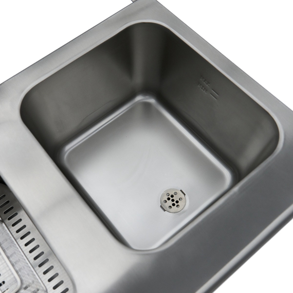 Maxima Gastro Fritteuse - 2 x 16 l - 2 Körbe - mit Ablasshahn und Ständer - 230V