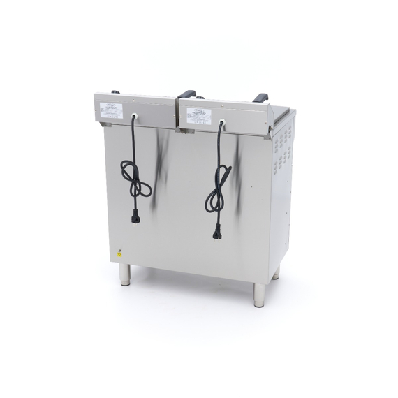 Maxima Gastro Fritteuse - 2 x 16 l - 2 Körbe - mit Ablasshahn und Ständer - 230V