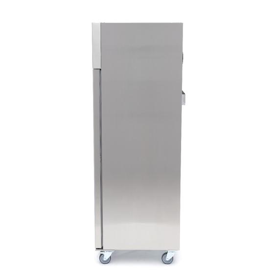 Maxima Gastro Kühlschrank - 400 l - 3 Einstellbare Regale - Rostfreier Stahl - auf Rädern