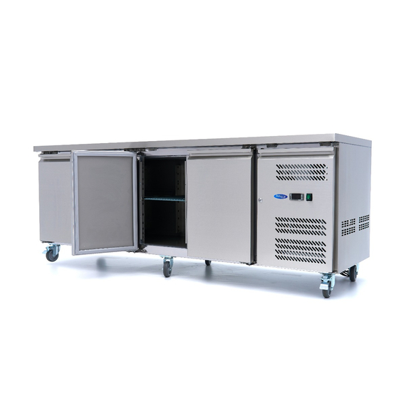 Maxima Gastro Kühltisch - 223 cm - 4 Türen