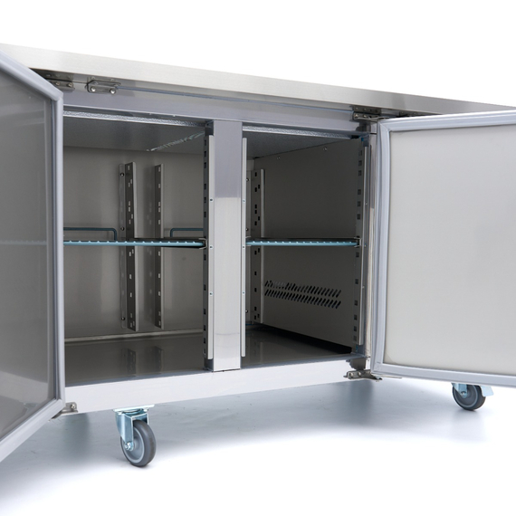 Maxima Gastro Kühltisch - 223 cm - 4 Türen