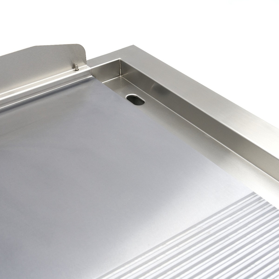 Maxima Gastro Induktions-Grillplatte 700 - Glatt & Gerillt - 10.000 W - Doppel - Mit Untergestell