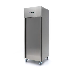 Maxima Gastro Gefrierschrank - 600 l - 3 Einstellbare Regale (2/1 GN) - Rostfreier Stahl - auf Rädern