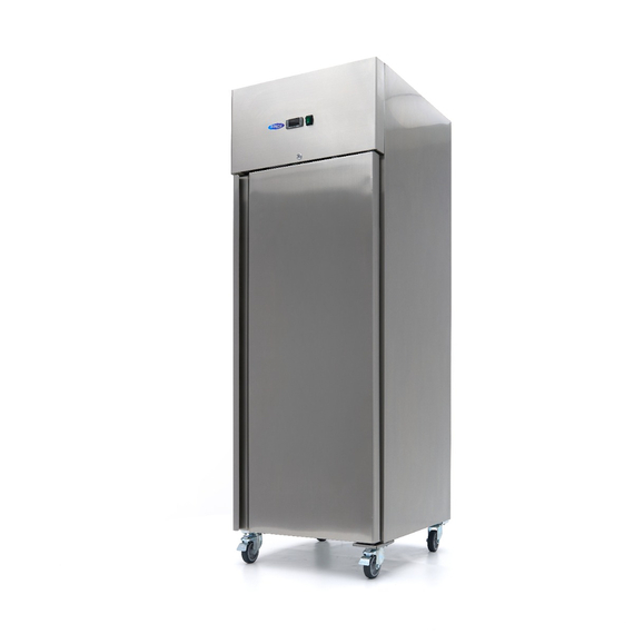 Maxima Gastro Kühlschrank - 600 l - 3 Einstellbare Regale (2/1 GN) - Rostfreier Stahl - auf Rädern