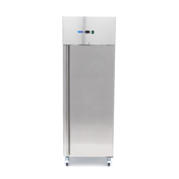 Maxima Gastro Kühlschrank - 600 l - 3 Einstellbare Regale (2/1 GN) - Rostfreier Stahl - auf Rädern