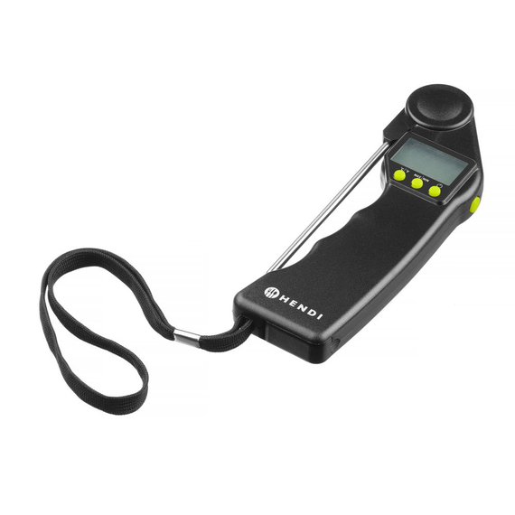 Hendi Digitales Thermometer mit klappbarer Sonde, Schwarz, 160x55x(H)20mm