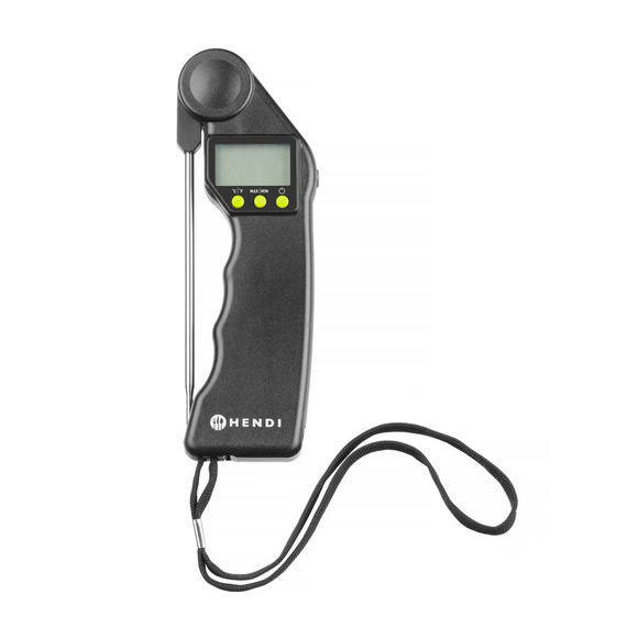 Hendi Digitales Thermometer mit klappbarer Sonde, Schwarz, 160x55x(H)20mm