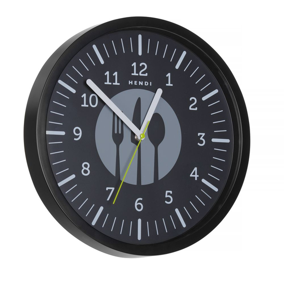 Hendi Wanduhr, designed by Robert Bronwasser, Schwarz, ⌀356x(H)45mm