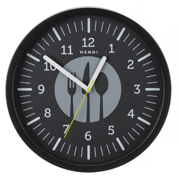 Hendi Wanduhr, designed by Robert Bronwasser, Schwarz, ⌀356x(H)45mm