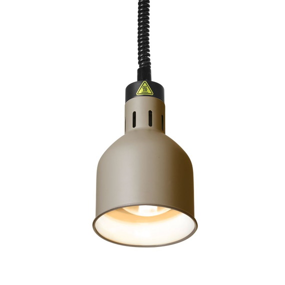 Hendi Höhenverstellbare Wärmelampe, zylinderförmig, Beige, 230V/250W, ⌀175x(H)250mm