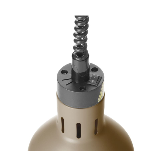 Hendi Höhenverstellbare Wärmelampe, zylinderförmig, Beige, 230V/250W, ⌀175x(H)250mm
