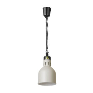 Hendi Höhenverstellbare Wärmelampe, zylinderförmig, Weiß, 230V/250W, ⌀175x(H)250mm