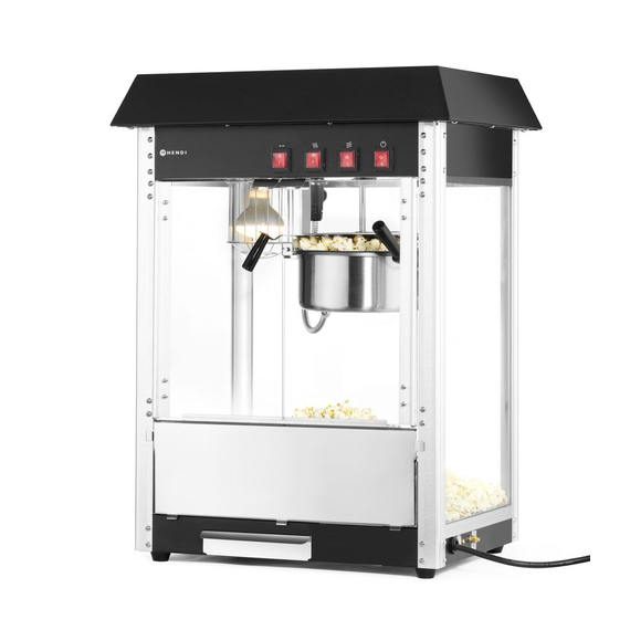 Hendi Popcorn-Maschine, Schwarz, 230V/1155W, 560x420x(H)760mm