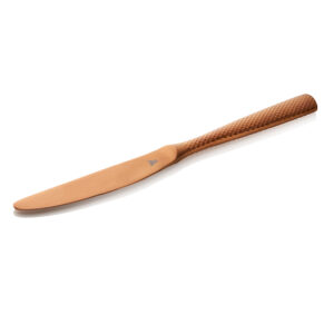 Was Germany Menümesser Set ONYX BLUSH, 23,5 cm, strukturierte Oberfläche, PVD Beschichtung roségold, Set á 12 Stück, Chromstahl 13/0