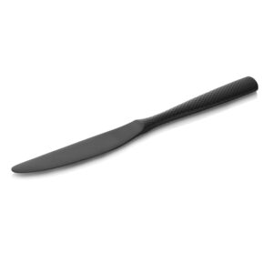 Was Germany Menümesser Set ONYX SHADOW, 23,5 cm, strukturierte Oberfläche, PVD Beschichtung schwarz, Set á 12 Stück, Chromstahl 13/0