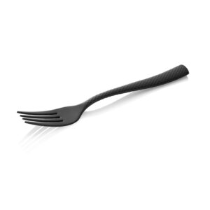Was Germany Menügabel Set ONYX SHADOW, 20,5 cm, strukturierte Oberfläche, PVD Beschichtung schwarz, Set á 12 Stück, Chromnickelstahl 18/10