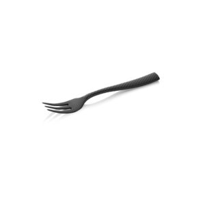 Was Germany Kuchengabel Set ONYX SHADOW, 14,5 cm, strukturierte Oberfläche, PVD Beschichtung schwarz, Set á 12 Stück, Chromnickelstahl 18/10