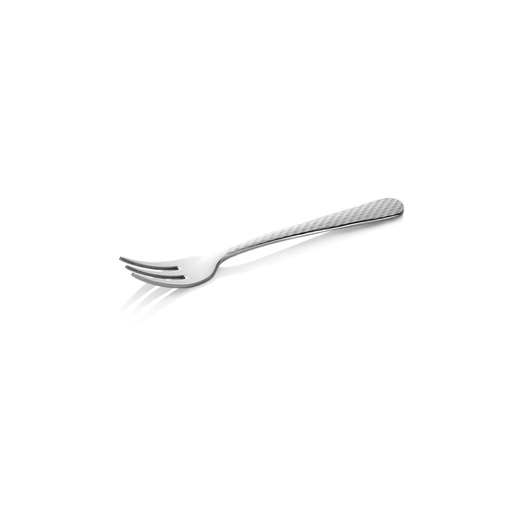 Was Germany Kuchengabel Set CELESTE, 14,5 cm, mit strukturierter Oberfläche, Set á 12 Stück, Chromstahl 18/0