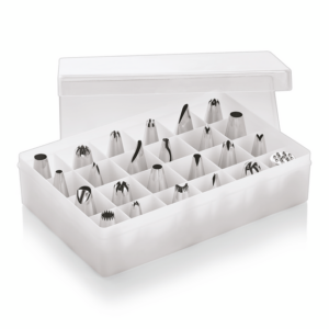 Was Germany Spritztüllen Set, 17 x 11,5 x 4,5 cm, 24-teilig, Edelstahl