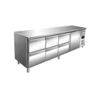 SARO Kühltisch, 1 Tür+3x2er Schubl. KYLJA 4160 TN