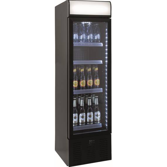 SARO Getränkekühlschrank Werbetafel schmal DK105