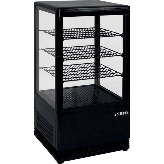 SARO Mini-Umluftkühlvitrine SC 70 schwarz