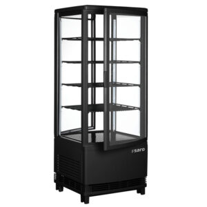 SARO Kühlvitrine mit Doppeltür Modell SC100DT schwarz