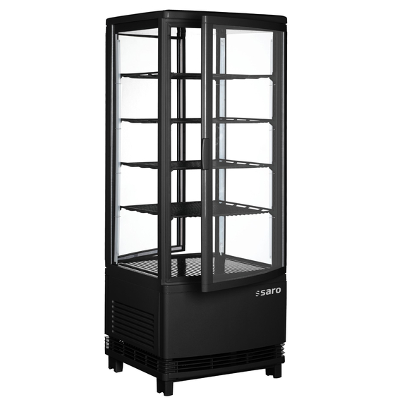 SARO Kühlvitrine mit Doppeltür Modell SC100DT schwarz
