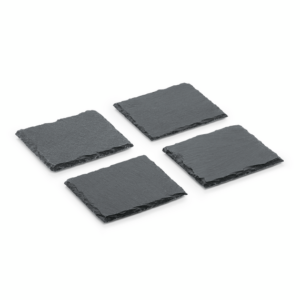 Was Germany Naturschieferplatte Set SLATE LINE, 10 x 10 cm, 4-teilig, Naturschiefer