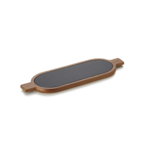 Was Germany Servierbrett SLATE & SERVE, 40 x 12 x 1,5 cm, Akazienholz, Naturschiefer