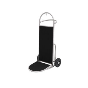 Was Germany Gepäckkarre SPRINT, 61 x 70 x 120 cm, silberfarben, gebürstet, schwarzer Teppich, Edelstahl