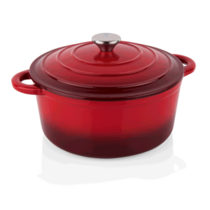 Was Germany Topf, Ø 22 cm, Höhe 9,5 cm, rot, Gusseisen, Edelstahl, emailliert