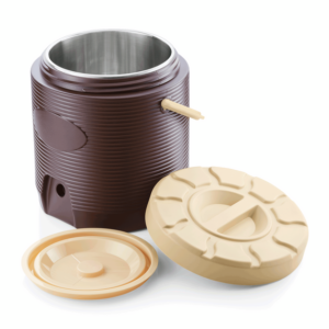 Essentials Thermospeisetransportbehälter, 12 ltr., braun, mit PU-Isolierung, Ø 30 cm