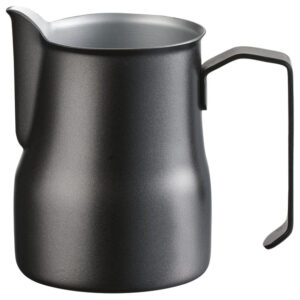 Stalgast Milchkännchen aus Edelstahl, emailliert, schwarz, 0,45 L