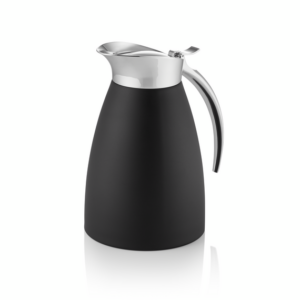 Was Germany Isolierkanne, 1 ltr., Ø 12,5 cm, Höhe 20,5 cm, schwarz, Chromnickelstahl 18/8