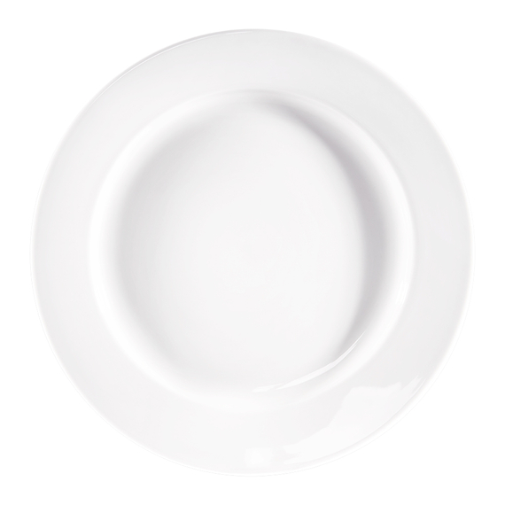 Stalgast 3 flache Teller, reinweißes Hotelporzellan, Serie Isabell, Ø 280 mm