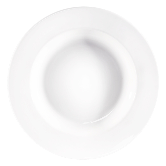 Suppenteller, reinweißes Hotelporzellan, Serie Isabell, Stalgast, Ø 305 mm