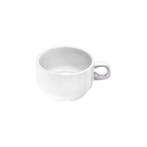 Kaffee-Obertassen, reinweißes Hotelporzellan, Serie Isabell, Stalgast, 0,2 Liter