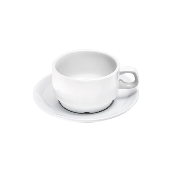 Kaffee-Obertassen, reinweißes Hotelporzellan, Serie Isabell, Stalgast, 0,2 Liter