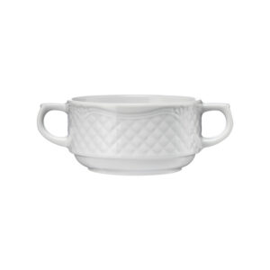 Suppentasse, Porzellan, weiß, Serie Aphrodite, Lubiana, 0,30 Liter