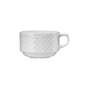 Kaffeetasse, Porzellan, weiß, Serie Aphrodite, Lubiana, 0,25 Liter